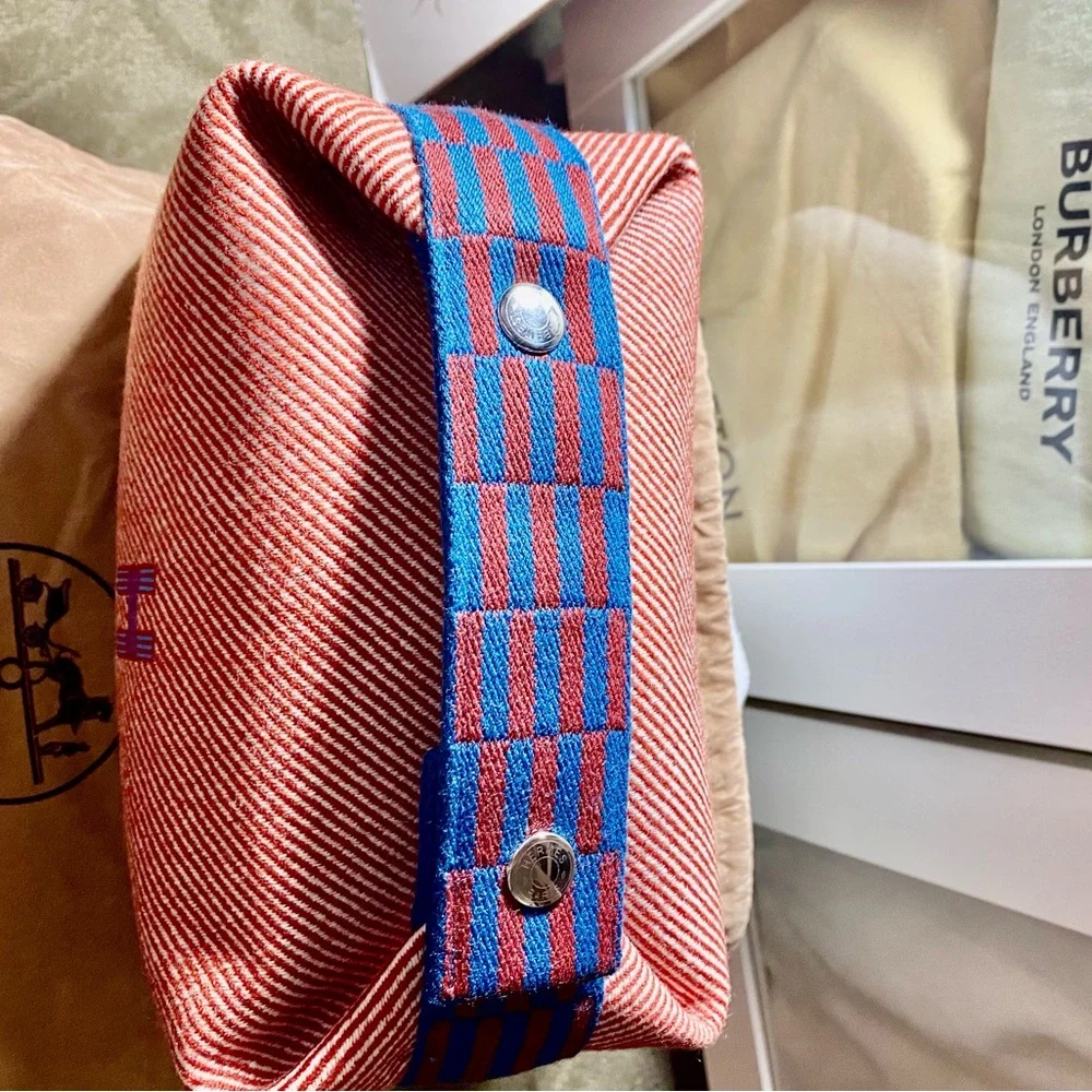 ❤️ HERMES LIMITED EDITION RANK SA CANVAS BRIDE-A-BRAC POUCH stripe by: Hermes - Picture 4 of 11